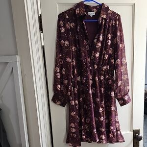 Luxology Purple Floral Dress